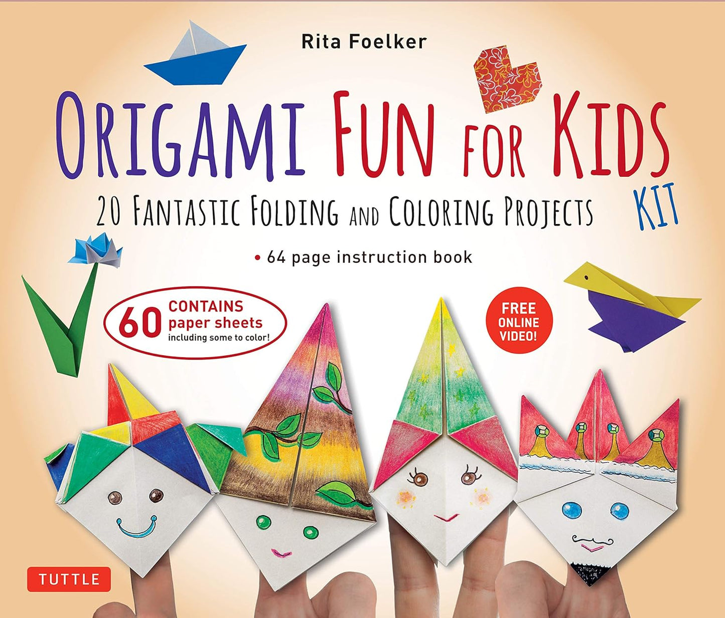 Origami Fun for Kids Kit: 20 Fantastic Folding and Coloring Projects: Kit with Origami Book